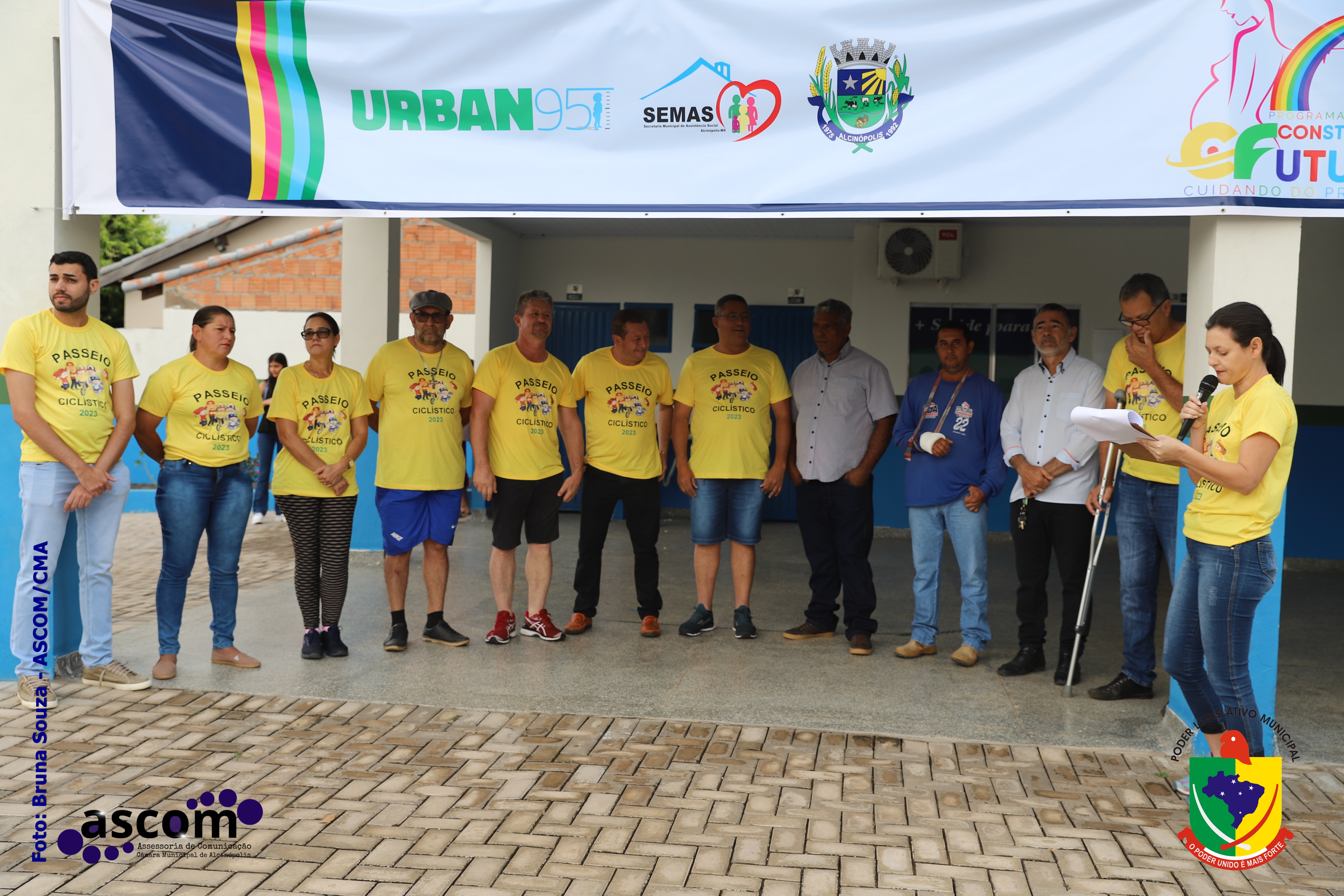 Vereadores participam de Passeio Ciclístico, Lançamento de Obra e entrega de veículo